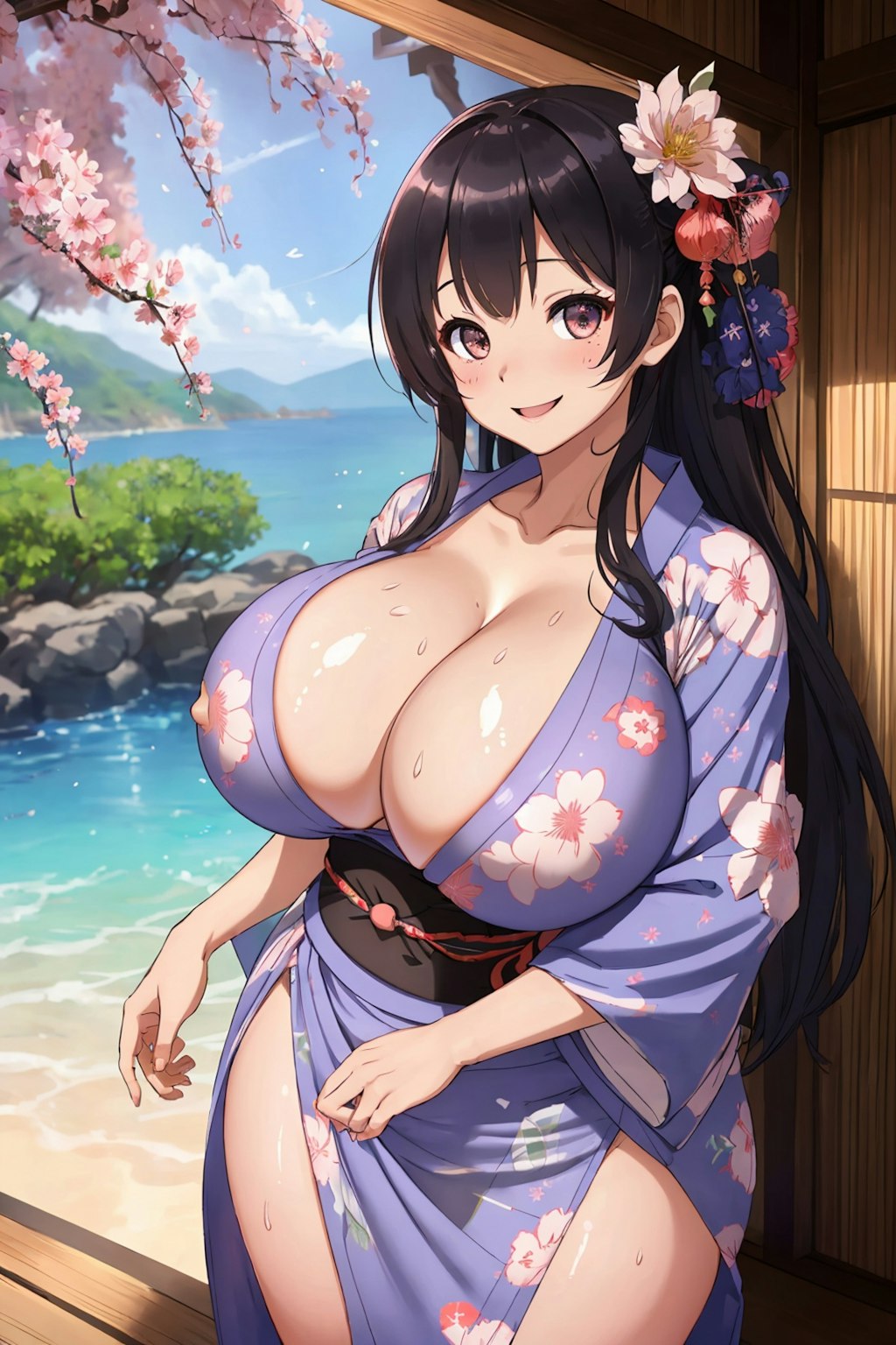 爆乳ゆかた風