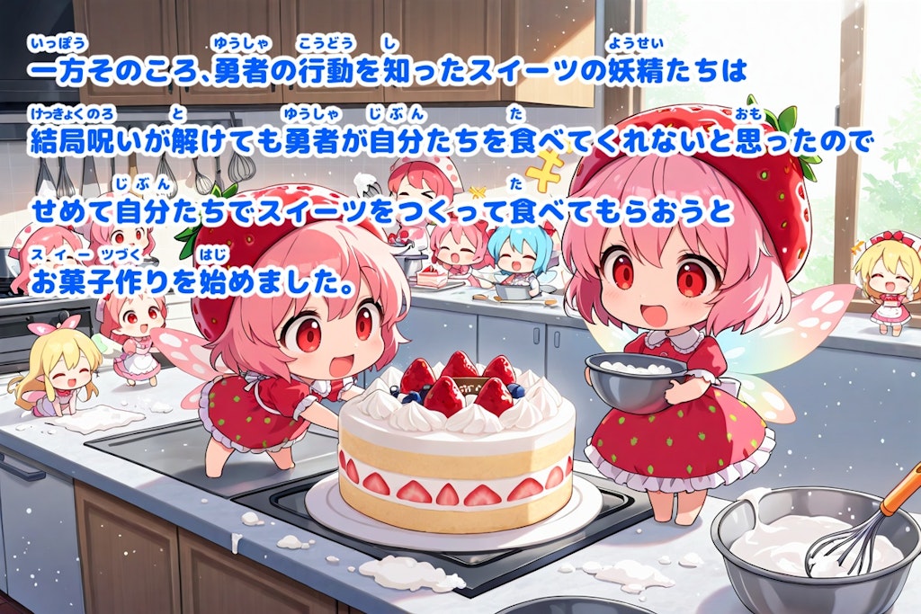 【なぞのえほん】あまとうゆうしゃとスイーツのようせい