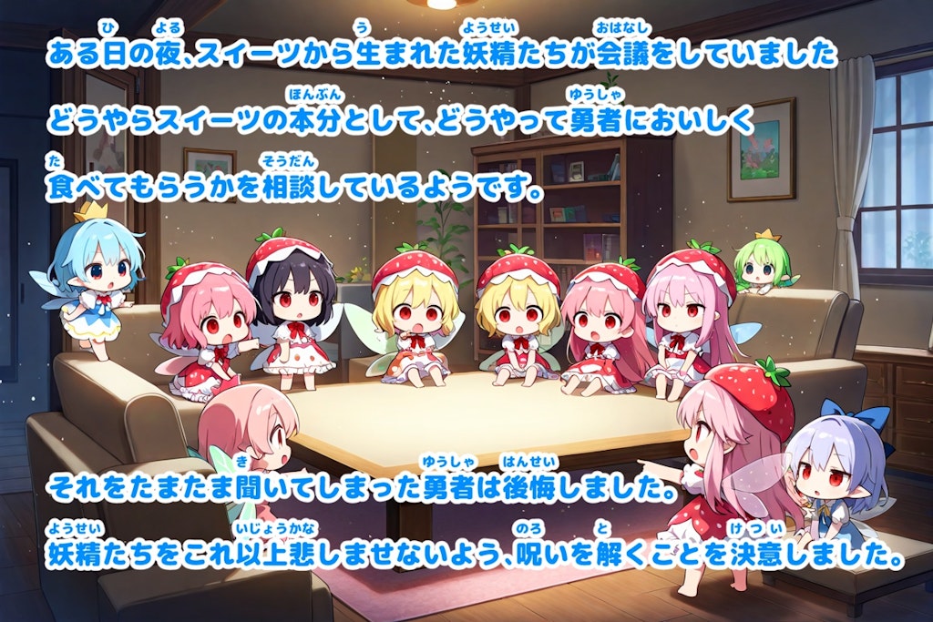 【なぞのえほん】あまとうゆうしゃとスイーツのようせい