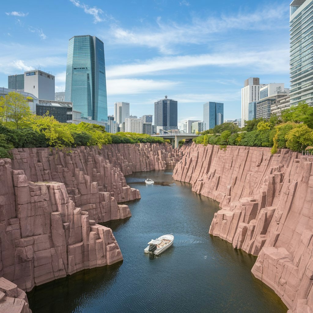 町の中のグランドキャニオンぽい領域