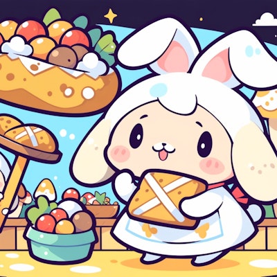 ♪ウサギのパン屋さーん