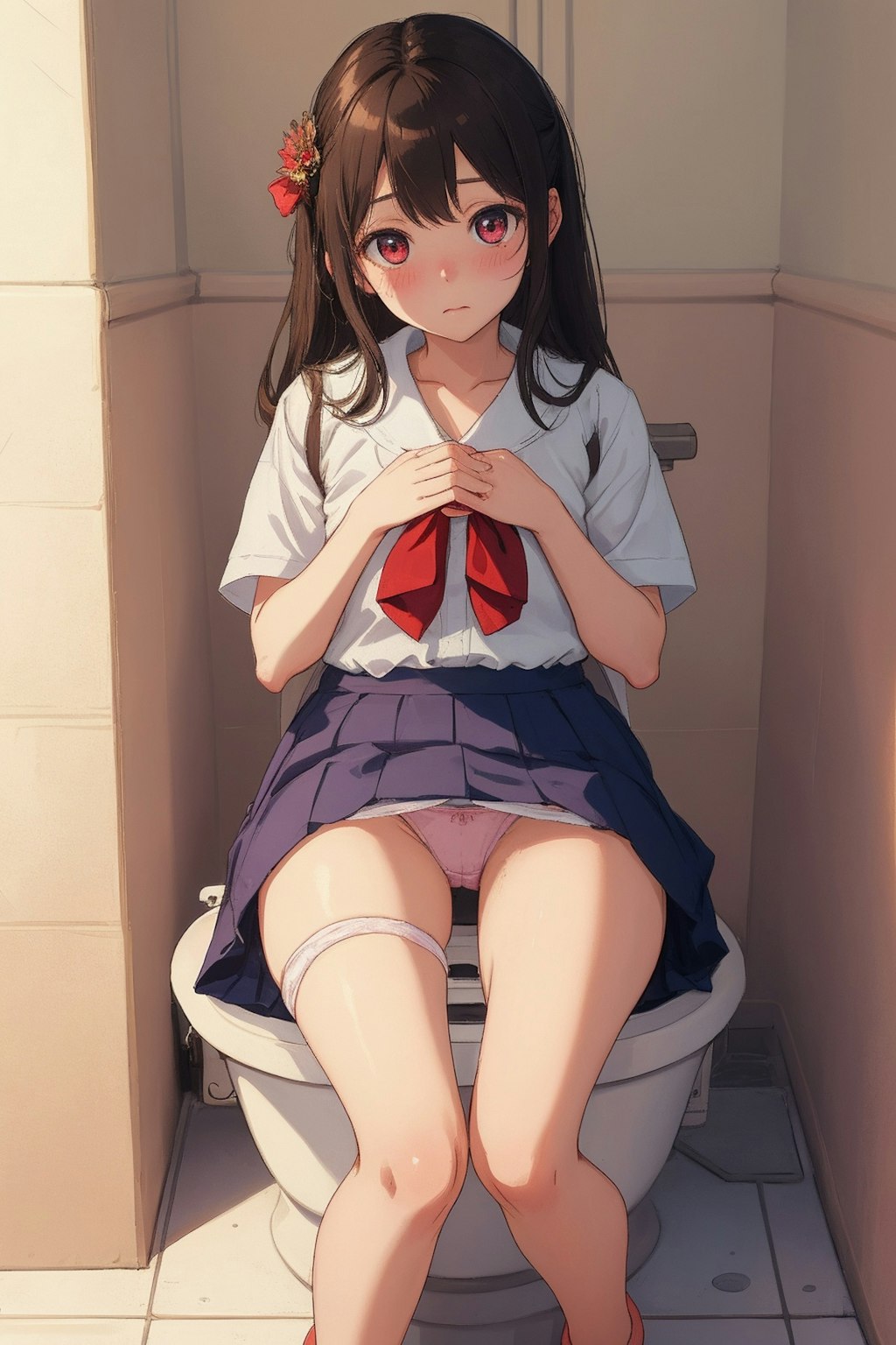 用を足す女の子たち