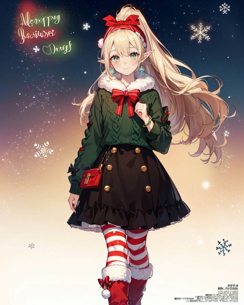 ファンシークリスマス衣装なエルフ魔女その1