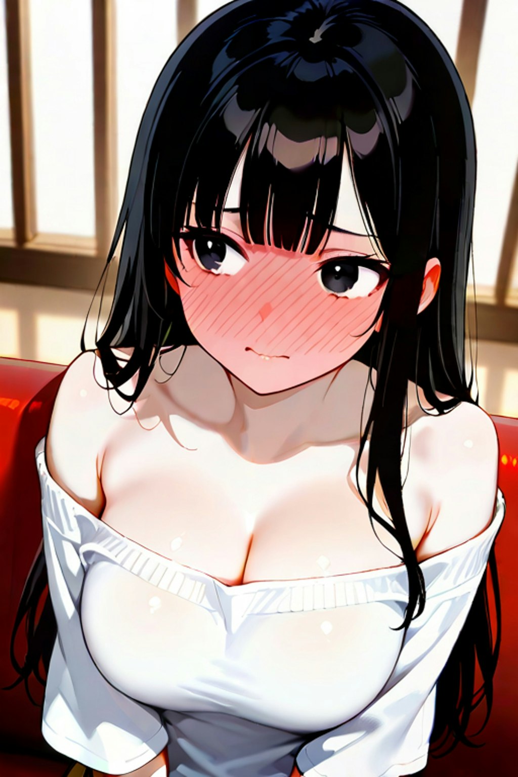 サキちゃん赤面