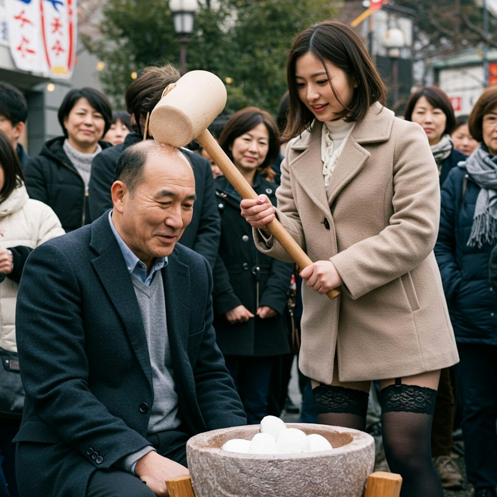 お嬢さん、それはお餅じゃないよ