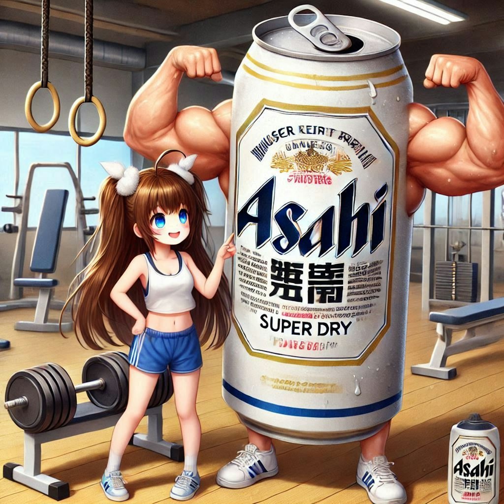 強い酒になろうと筋トレしたビール缶