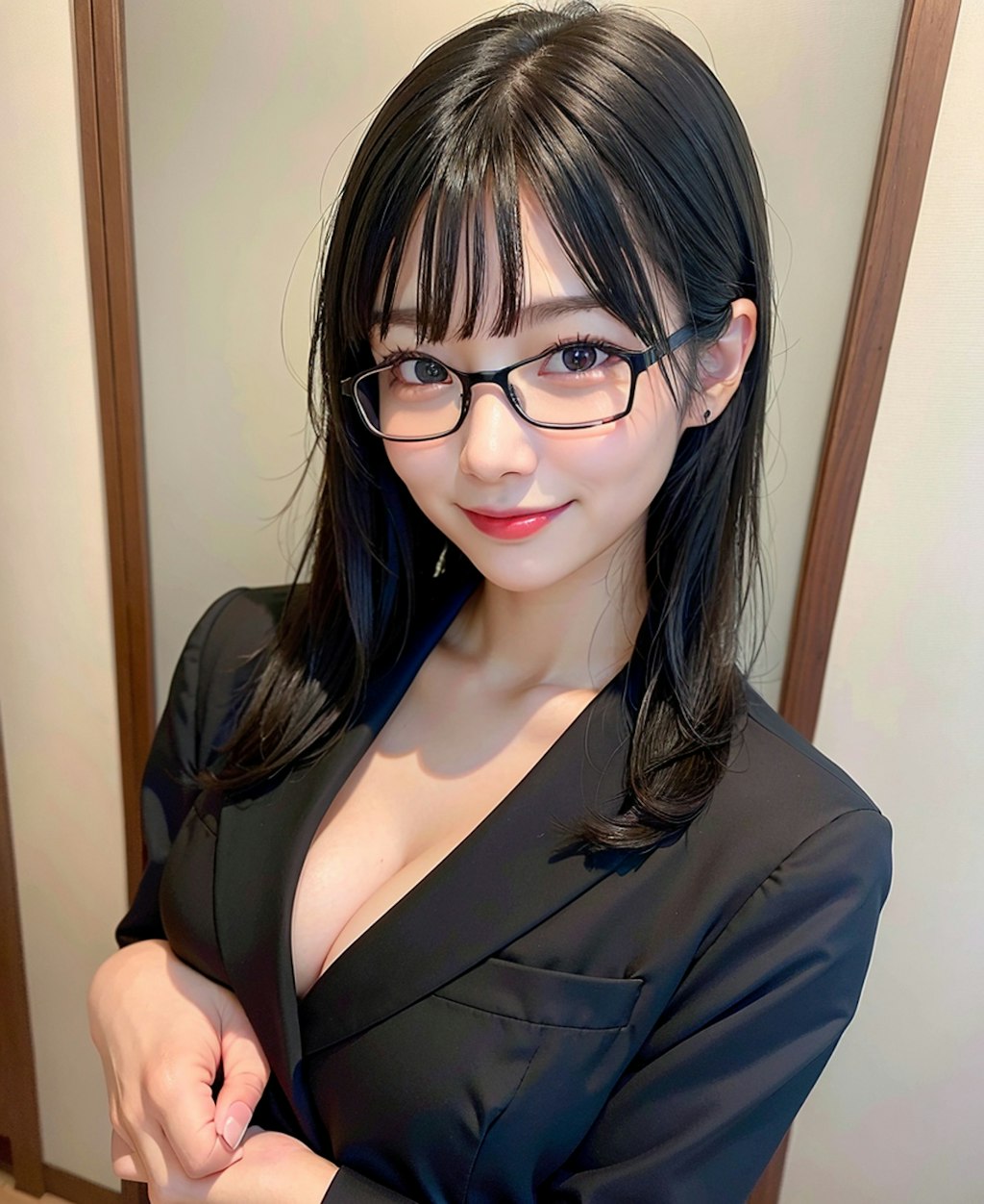 巨乳リクルートスーツ女子