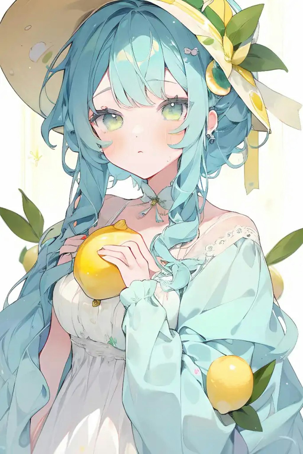 檸檬を持つ少女