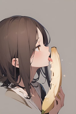 バナナが好きなおねえさん