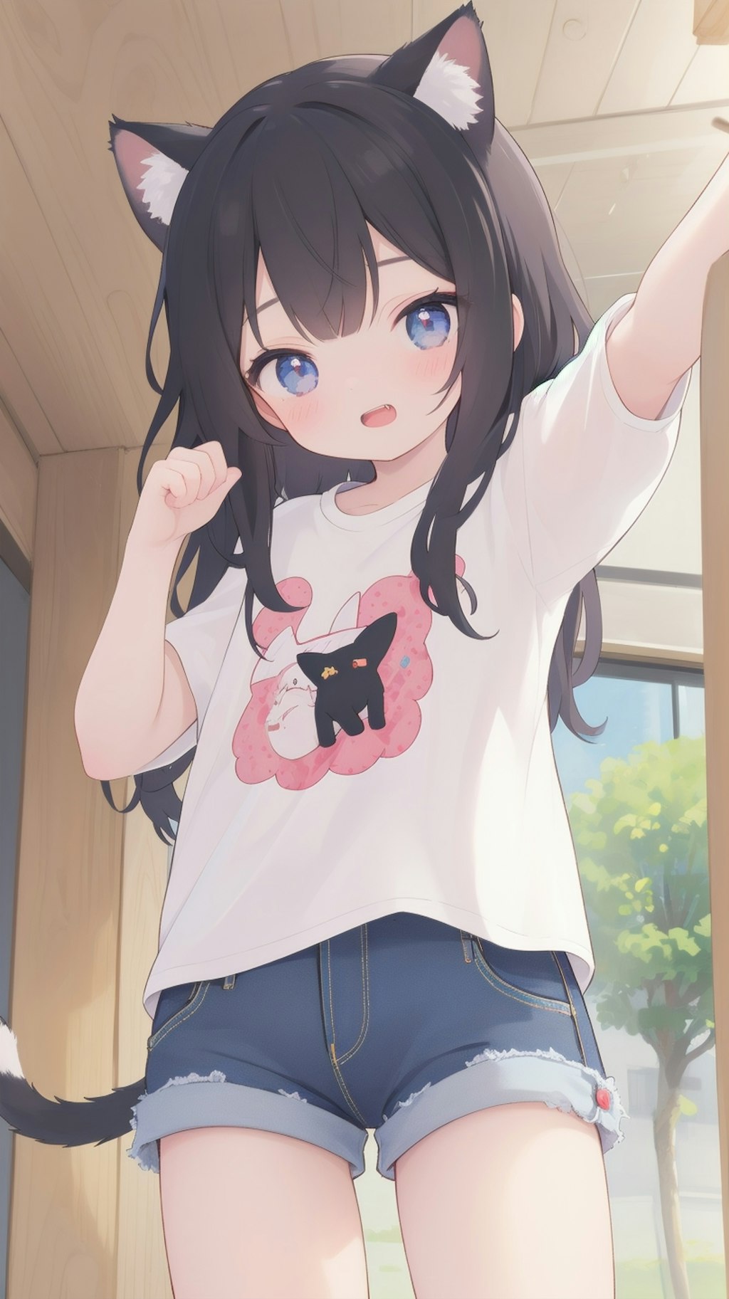 Tシャツホットパンツ