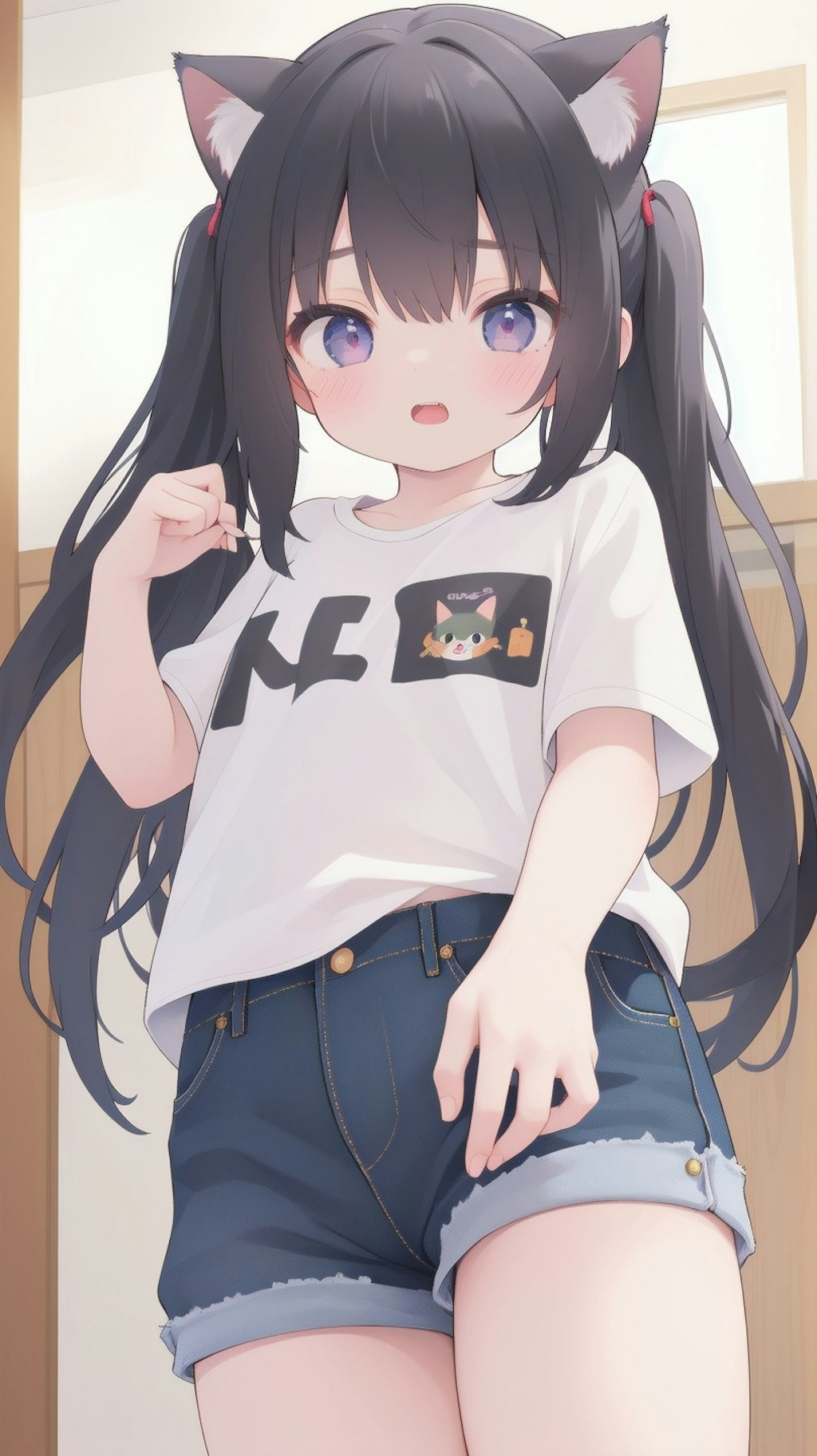 Tシャツホットパンツ