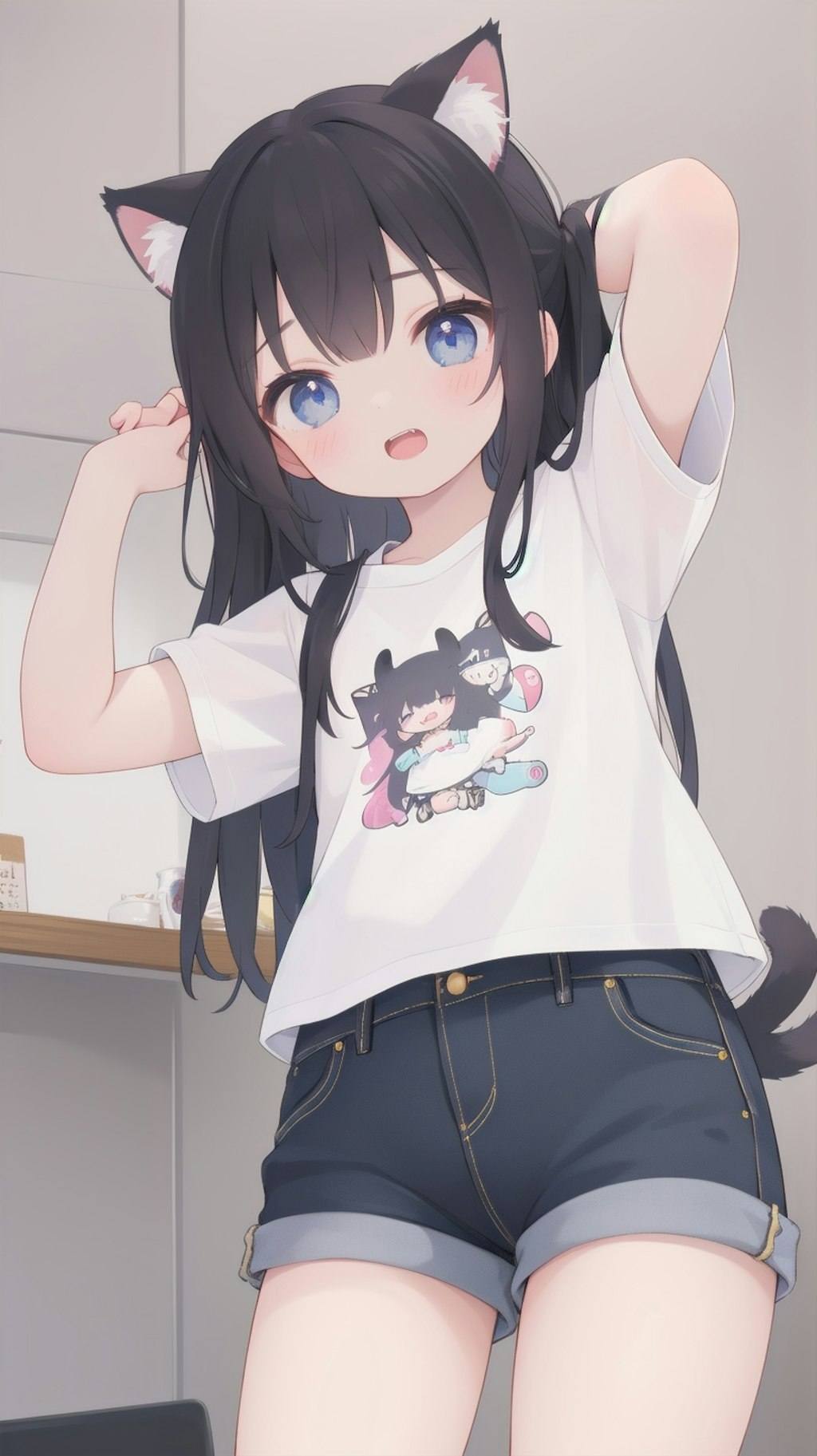 Tシャツホットパンツ