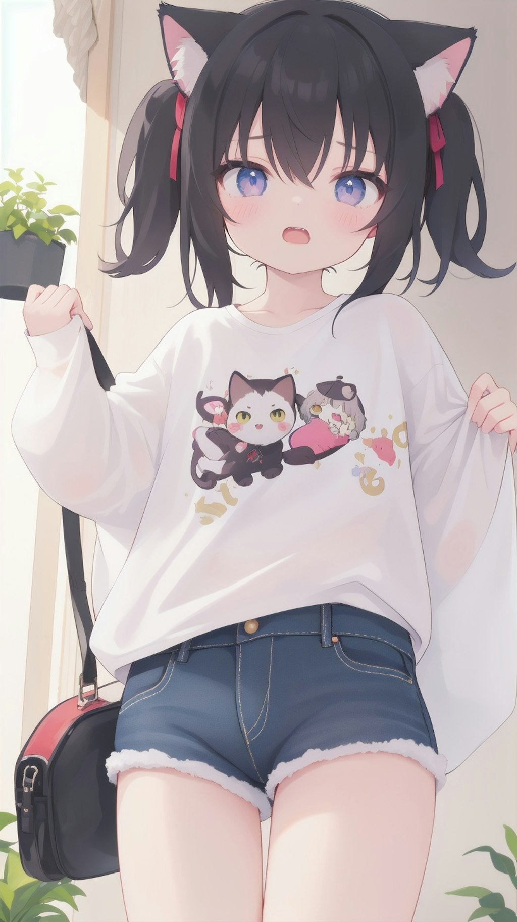 Tシャツホットパンツ