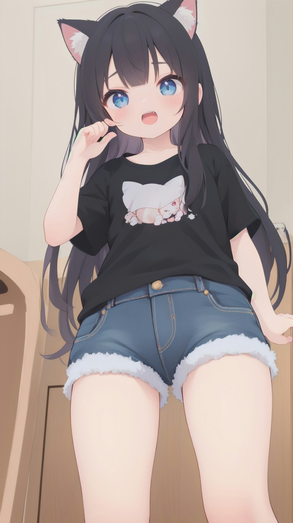 Tシャツホットパンツ