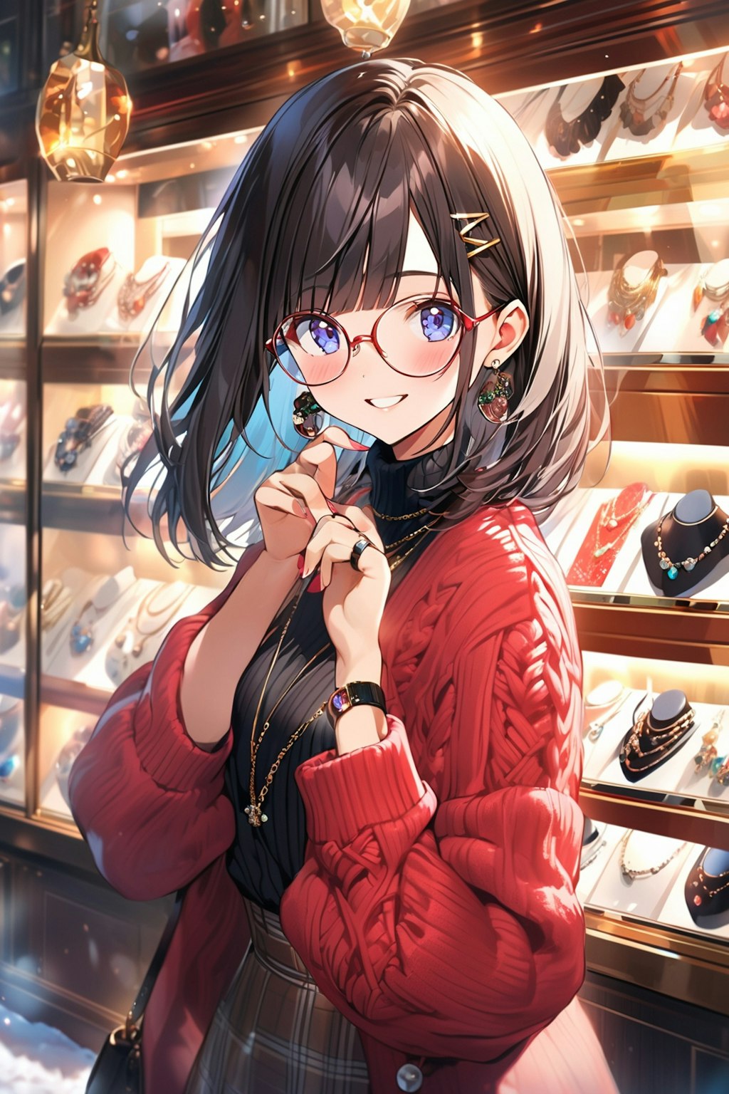 指輪💍✨を選ぶメガネちゃん👓✨