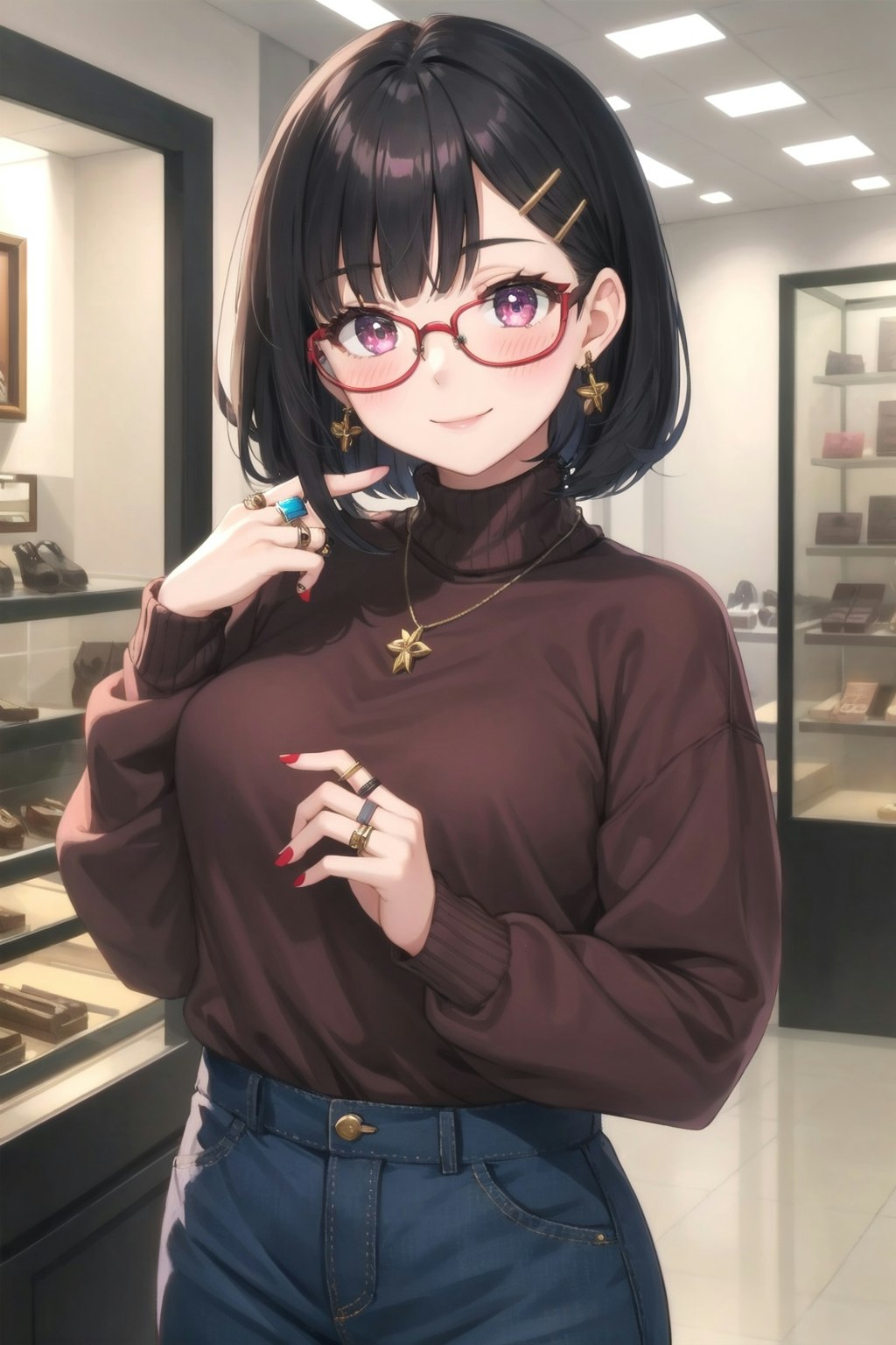 指輪💍✨を選ぶメガネちゃん👓✨