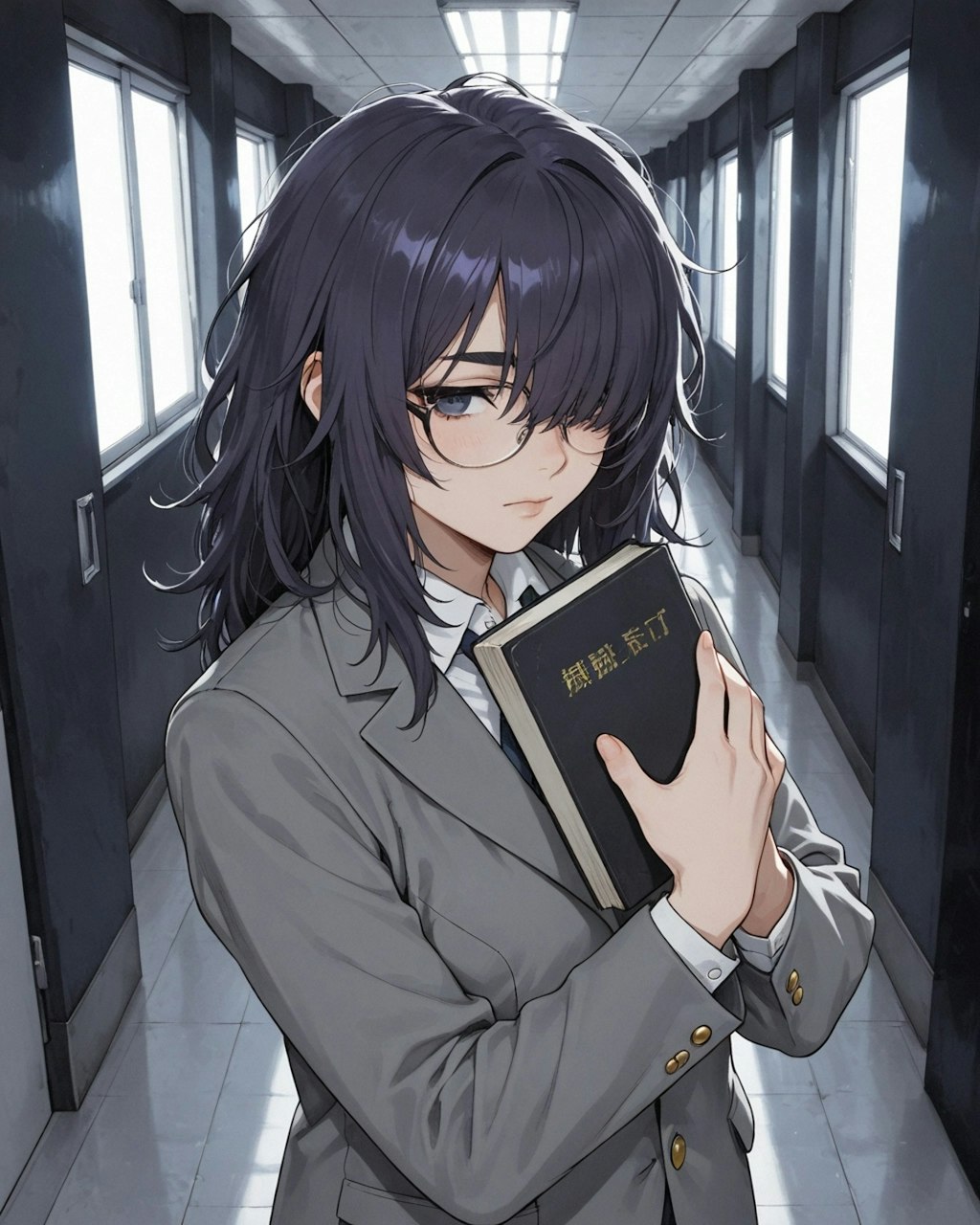 廊下ですれ違う少女