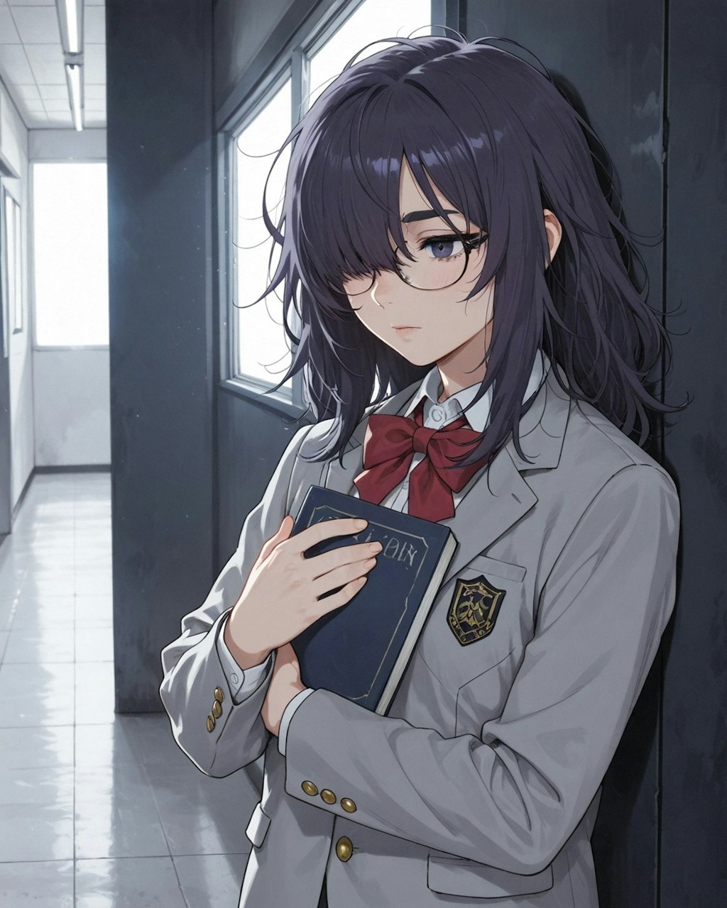 廊下ですれ違う少女