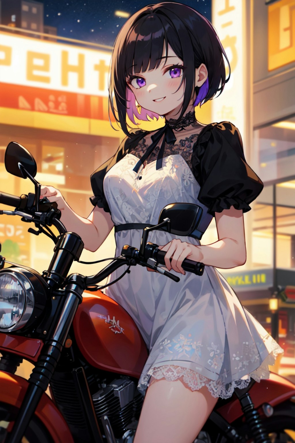 バイクに乗る女性！！（12枚）