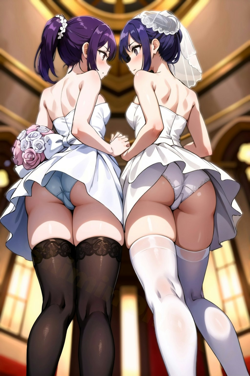 百合結婚式女子パンツ / Wedding girl's panties