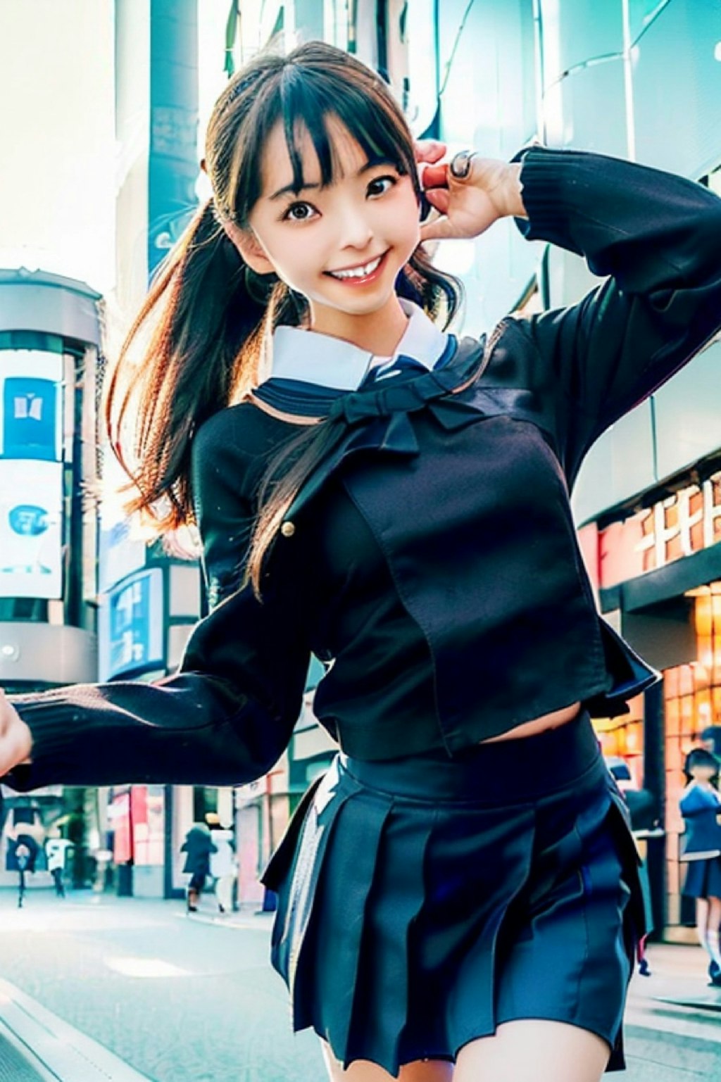 女子高の制服、久々に着て町に出たの。どう？