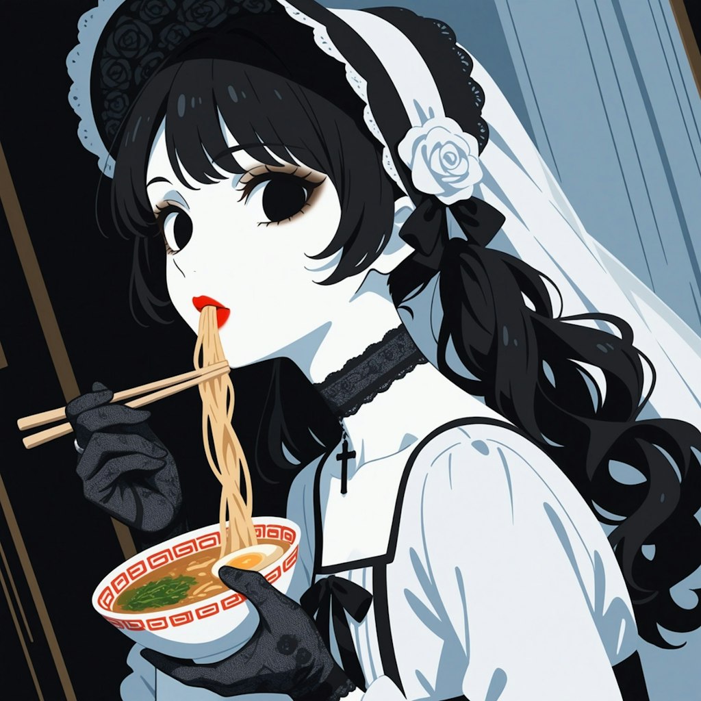 ゴスロリなんてとりあえずラーメン食わせときゃ絵になる