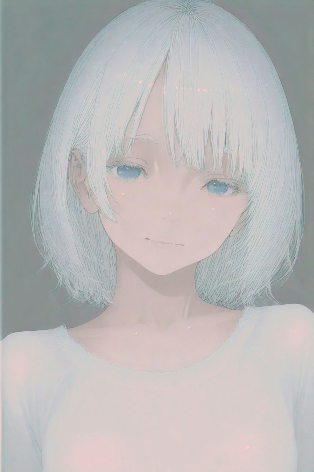 銀髪少女の色合いをレタッチソフトで微修正