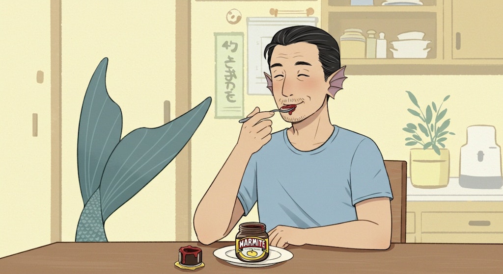 マーマイトを食べるマーマン伊藤　（いろんな年齢で）