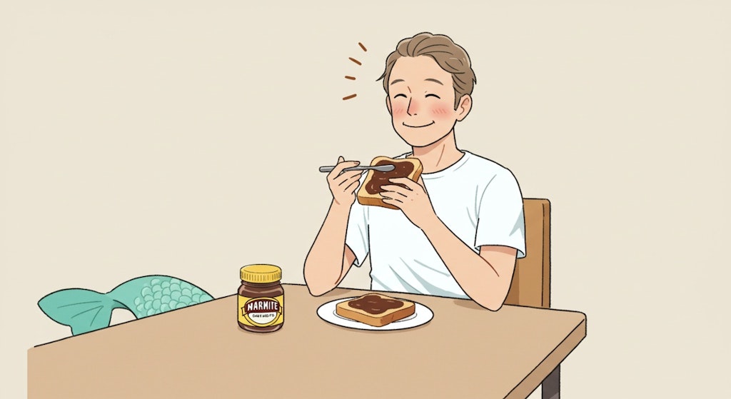 マーマイトを食べるマーマン伊藤　（いろんな年齢で）