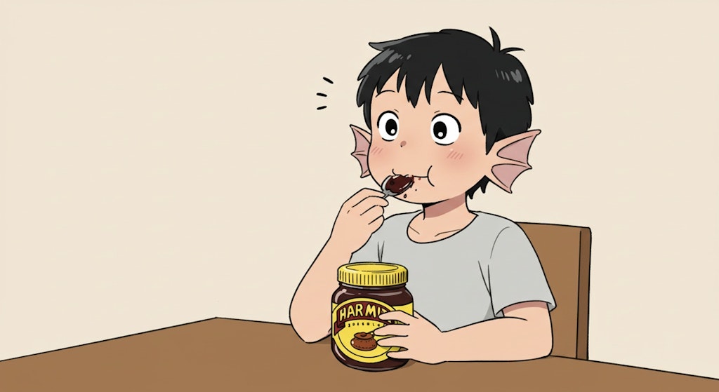 マーマイトを食べるマーマン伊藤　（いろんな年齢で）
