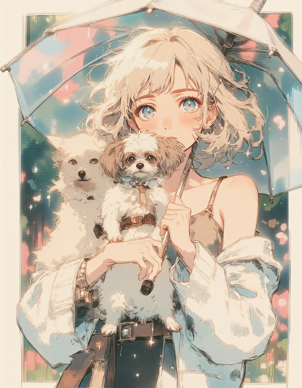 傘をさす女の子 2