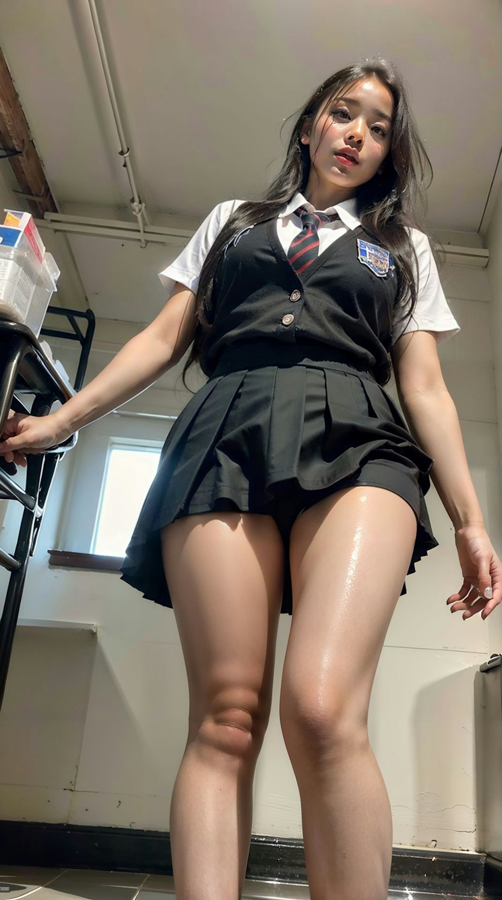 制服 jk 女子高生 可愛い 太もも 脚フェチ 生脚 ミニスカ