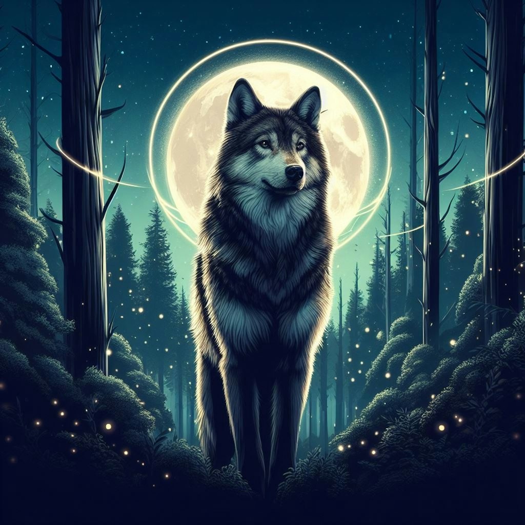 🌲🌛🐺