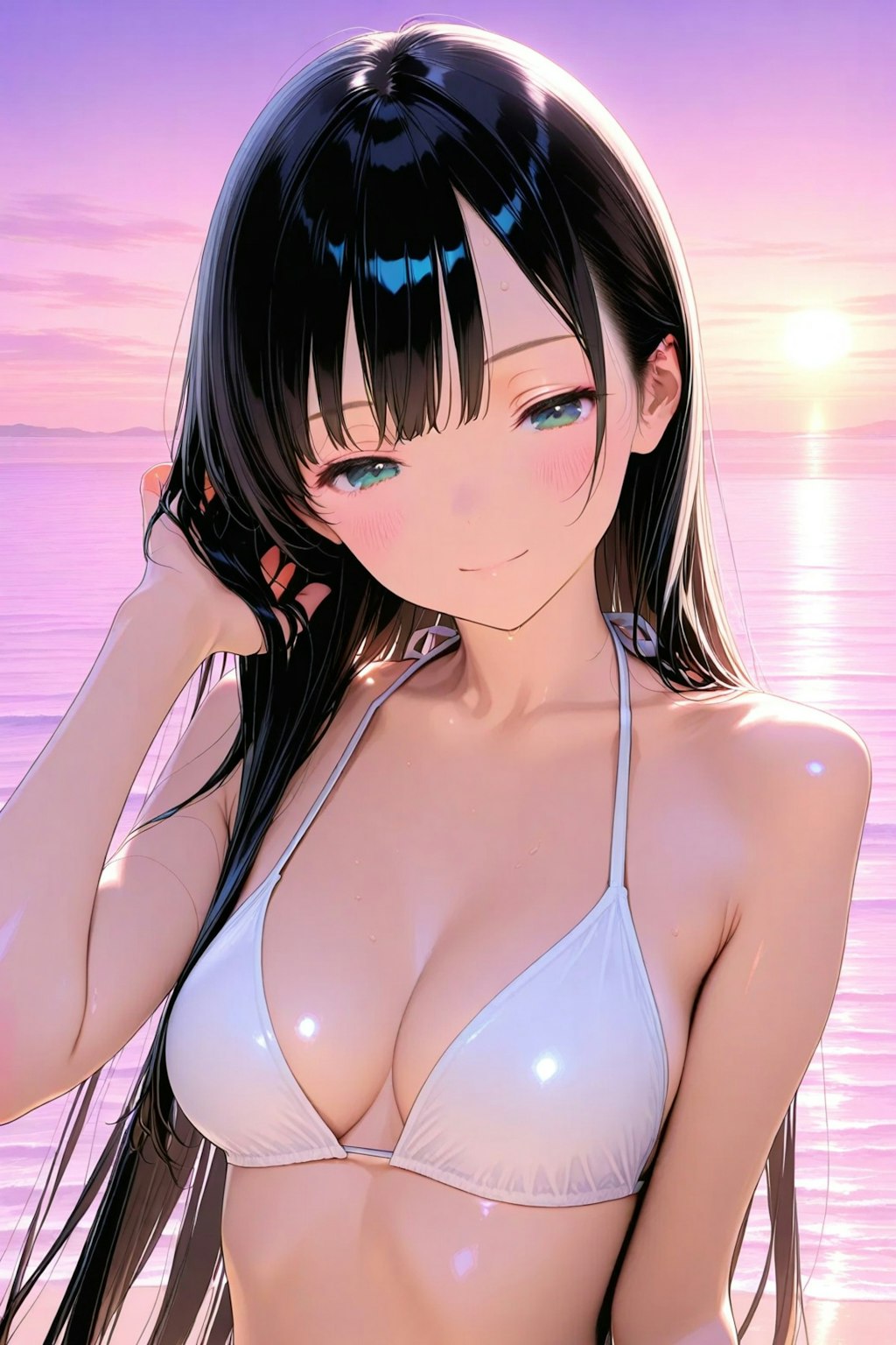 白ビキニの女の子