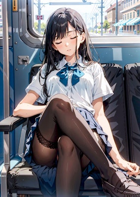電車で寝ってる彼女2