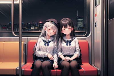 電車で居眠り