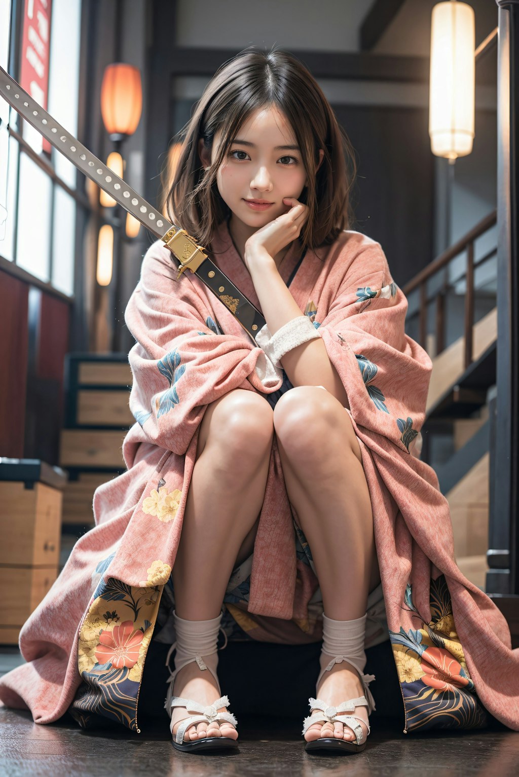 着物の剣士