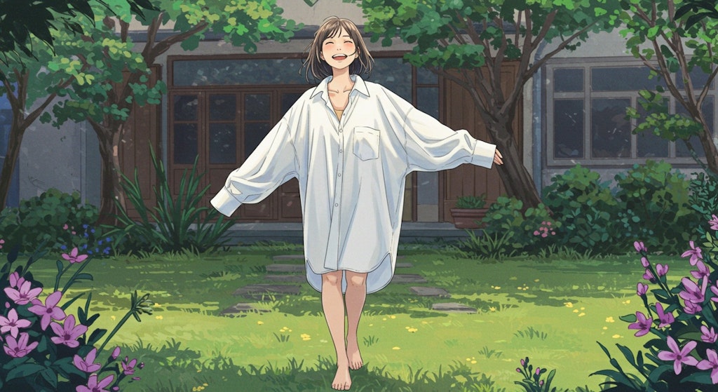 やはり……オーバーサイズでは男物のYシャツを着せたい！(魂の叫び)-ImageFX編