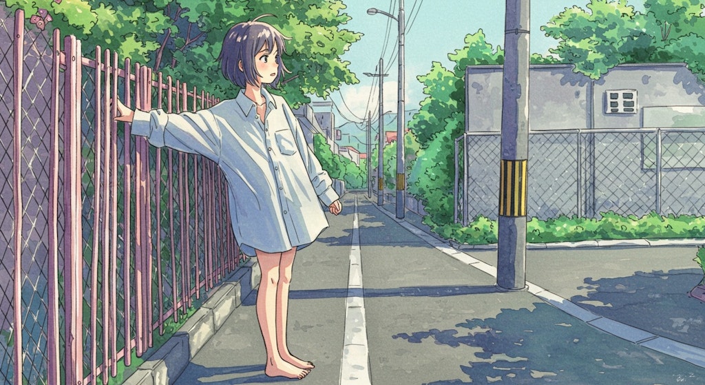 やはり……オーバーサイズでは男物のYシャツを着せたい！(魂の叫び)-ImageFX編
