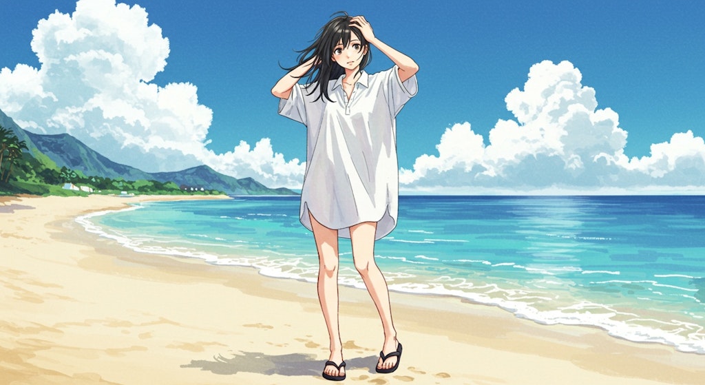 やはり……オーバーサイズでは男物のYシャツを着せたい！(魂の叫び)-ImageFX編