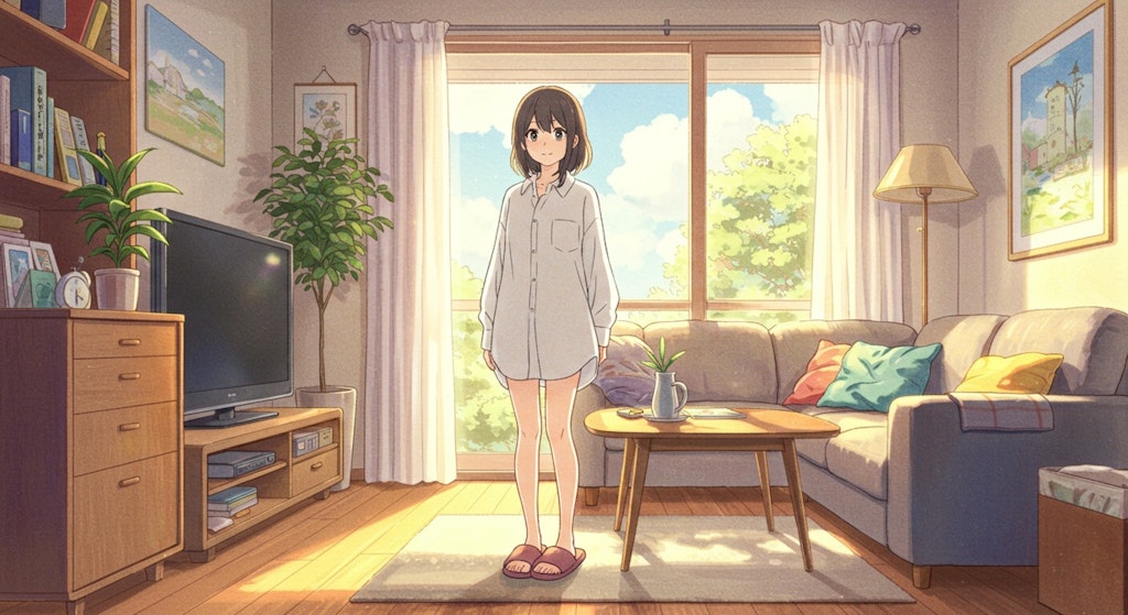 やはり……オーバーサイズでは男物のYシャツを着せたい！(魂の叫び)-ImageFX編