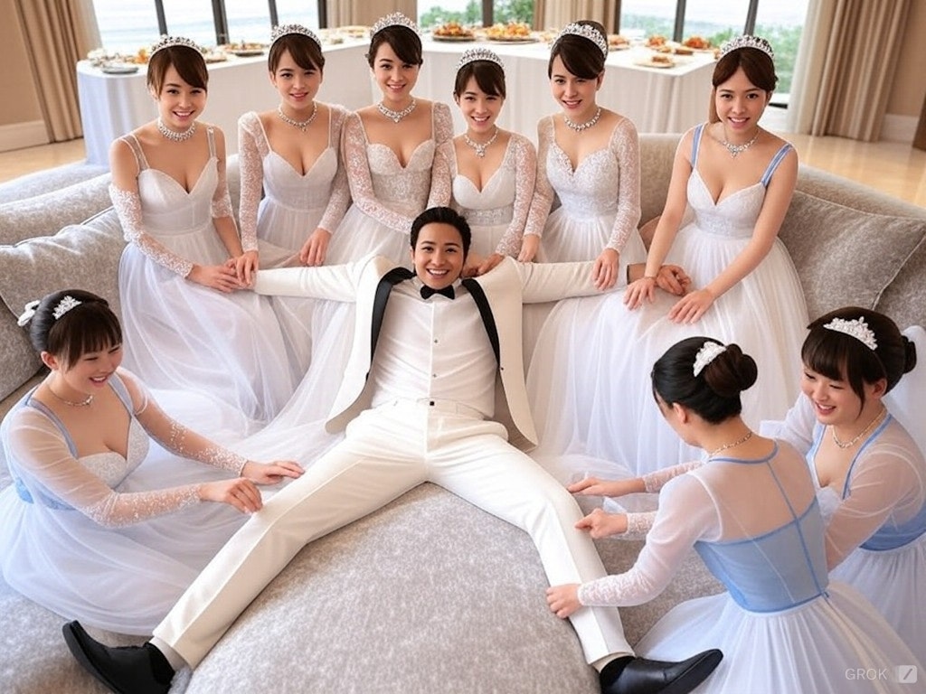 一夫多妻婚　Longドレス２