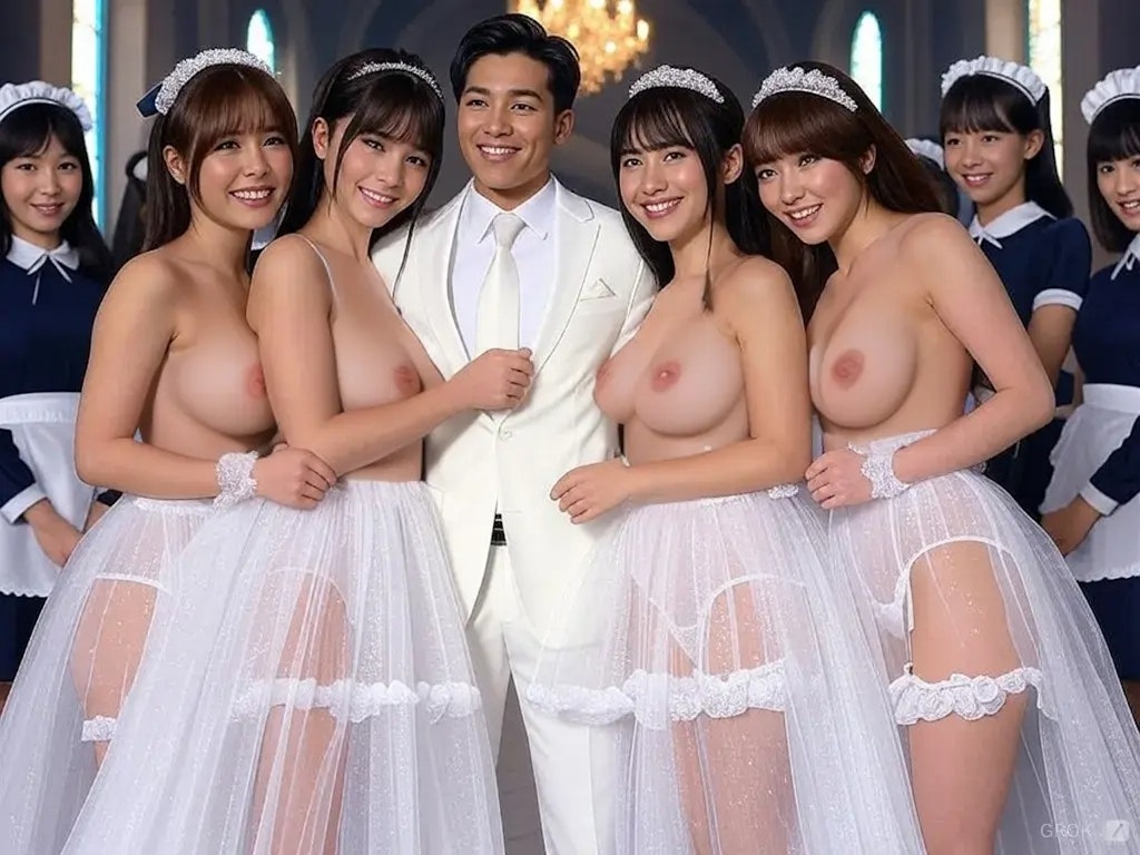 一夫多妻婚　Longドレス２
