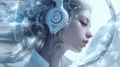Futuristic headphones