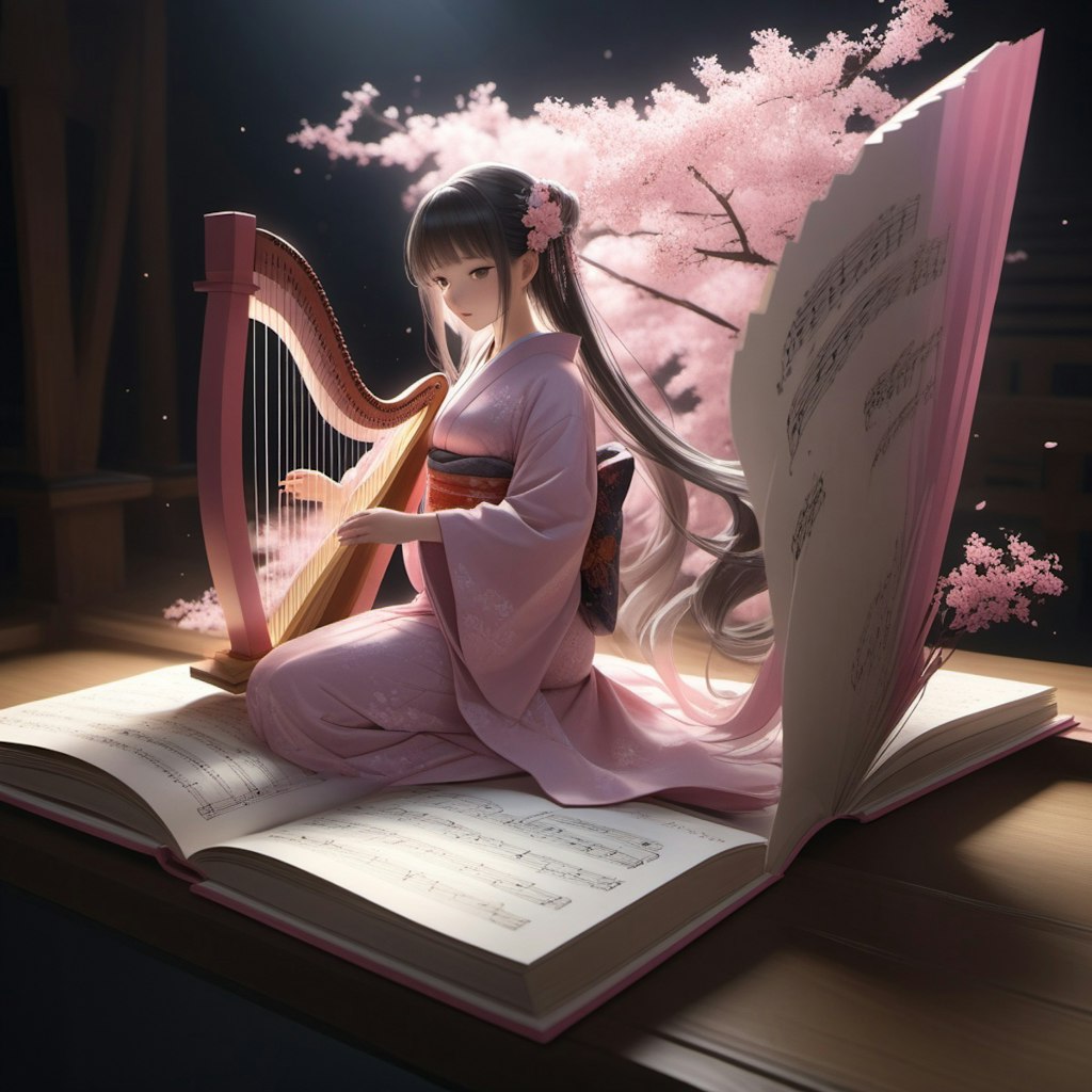 没 Japanese traditional harp