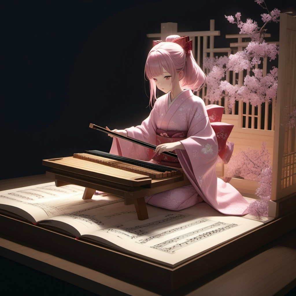 没 Japanese traditional harp