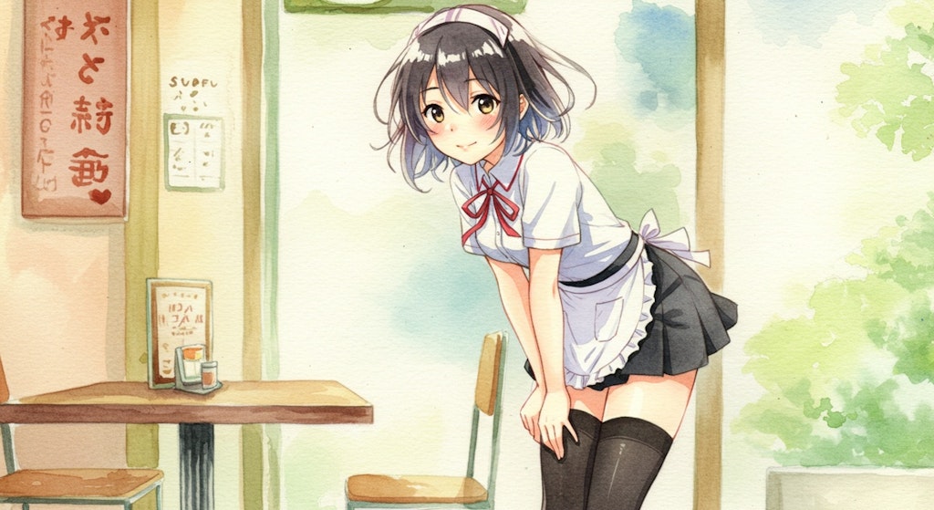 ウェイトレスの少女43