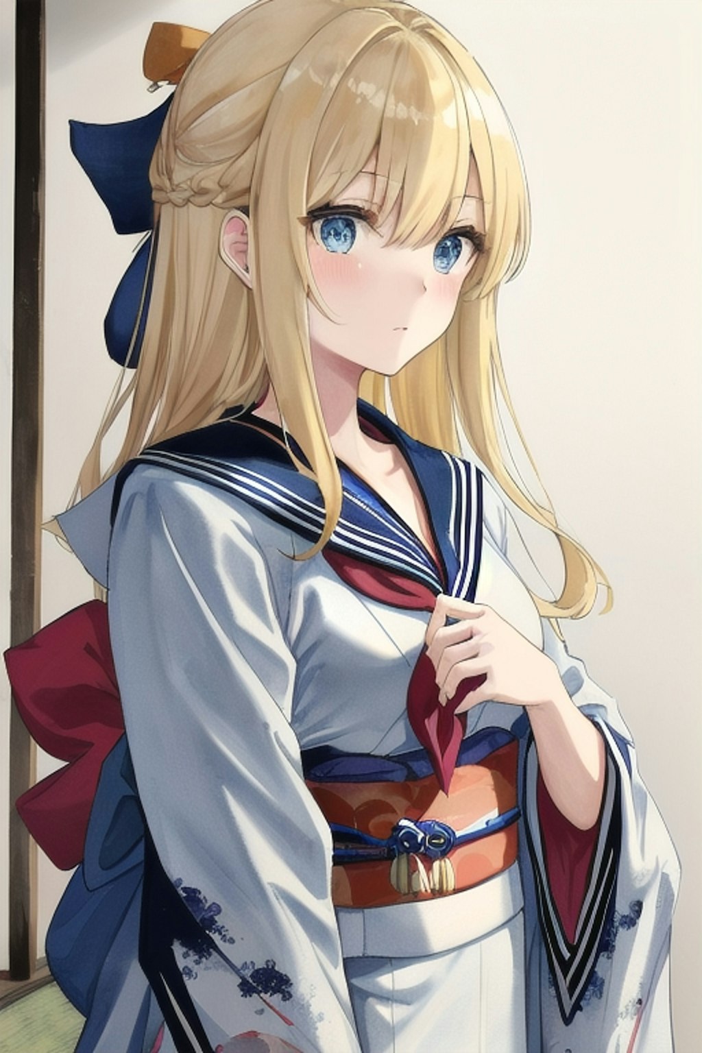 セーラー服っぽい和服とボツ画像