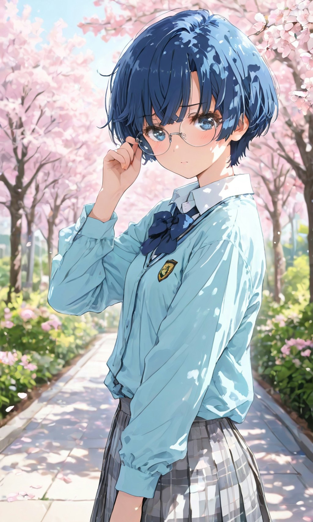 桜の下の柑菜ちゃん