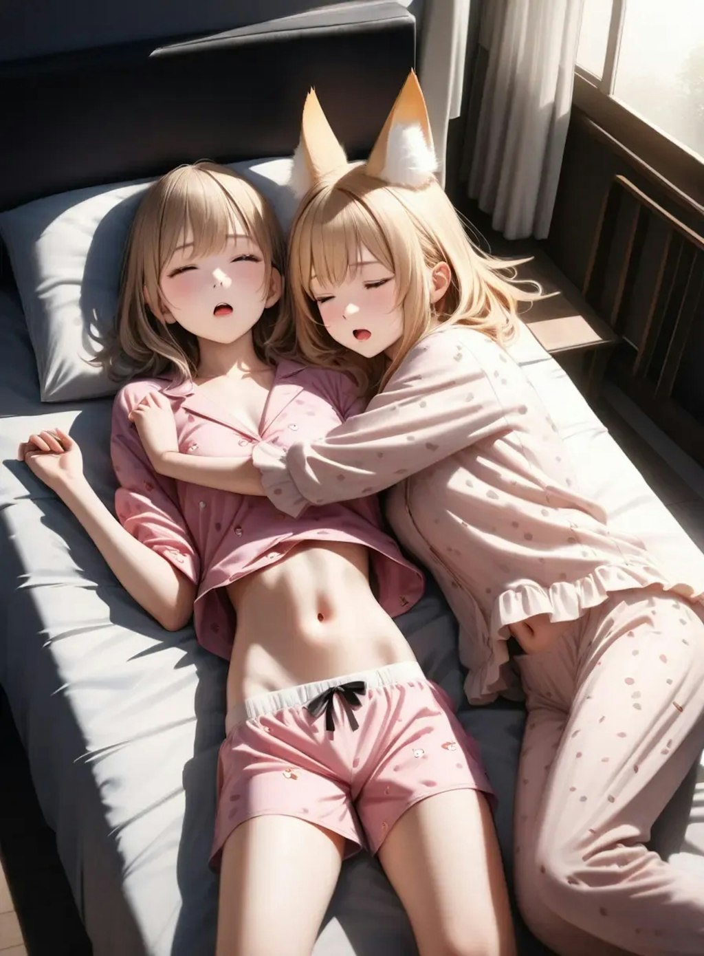 お腹を出して寝る2